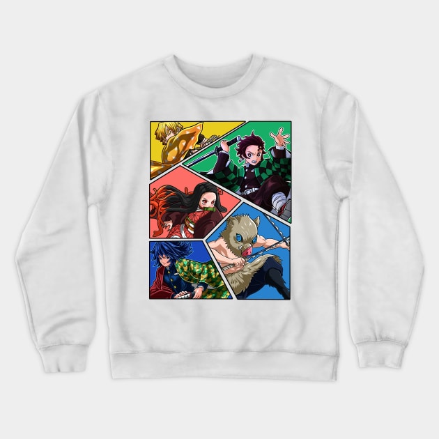 Demon Slayer Tanjiro Team Crewneck Sweatshirt by Paradox Studio